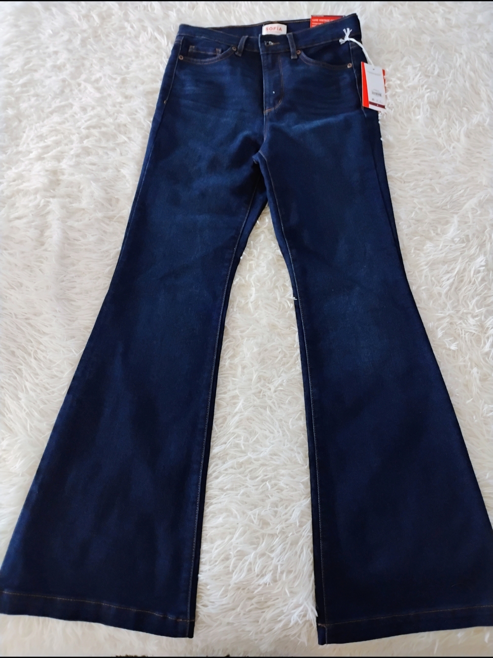 sofia by sofia vergara Deep Indigo Flare Jeans
